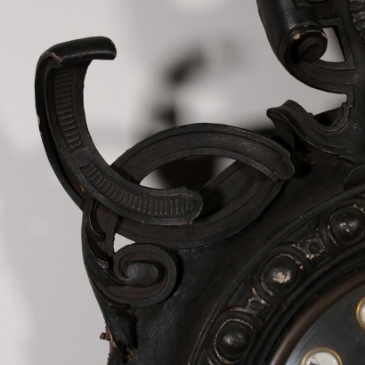 Pendule au Mur Sapin Commun Verre Fin '800 Début '900