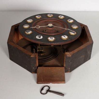 Pendule au Mur Sapin Commun Verre Fin '800 Début '900