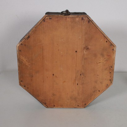 Pendule au Mur Sapin Commun Verre Fin '800 Début '900