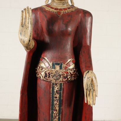 Buddha Hölzerne Skulptur Ost 20. Jahrhundert