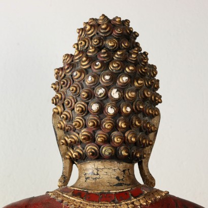 Buddha Hölzerne Skulptur Ost 20. Jahrhundert