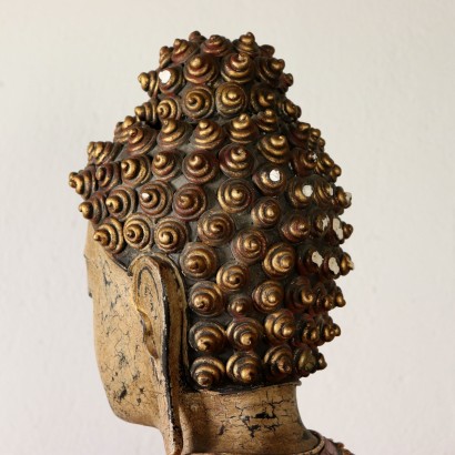 Buddha Hölzerne Skulptur Ost 20. Jahrhundert