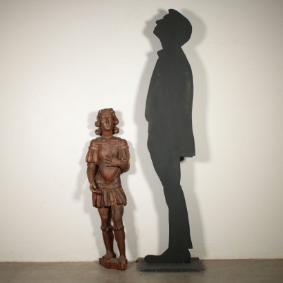 Hölzerne Skulptur Junger Mann Nordeuropa 17. Jahrhundert