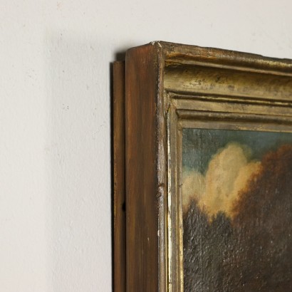 Landschaft mit Hirt und Herde Ölgemälde 18. Jahrhundert