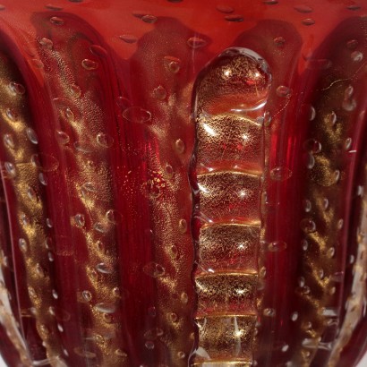 Vase in the Style of Barovier & Toso Glass Murano Italy 20th Century