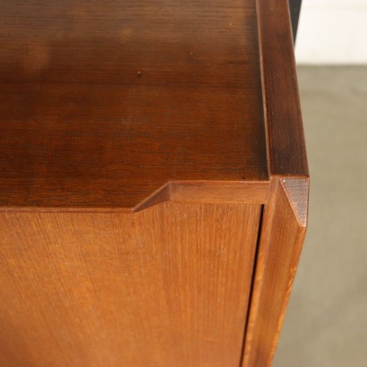 Deckenhohes Bücherregal Teakholz Vintage Italien 50er-60er Jahre