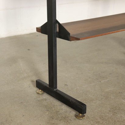 Deckenhohes Bücherregal Teakholz Vintage Italien 50er-60er Jahre