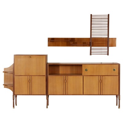 Buffet Teakholz Furnier Vintage Italien 60er Jahre