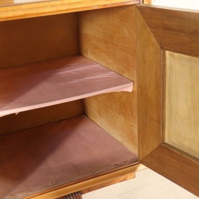 Buffetschrank Spiegel Ahorn furniertem Holz Italien 40er Jahre.