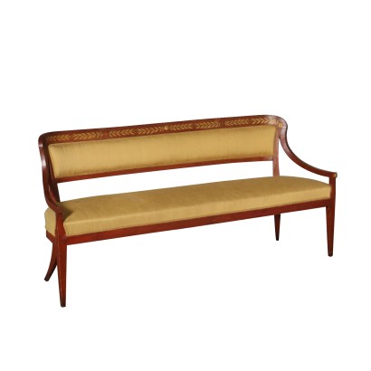 Empire Lackiertes Sofa Buchenholz Italien 19. Jahrhundert