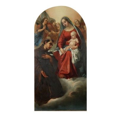Madonna mit Kind und St. Antonius von PaduaI Italien 19. Jahrhundert.