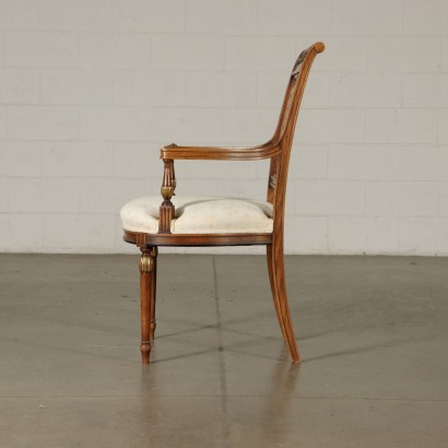 antik, Stuhl, antike Stühle, antiker Stuhl, antiker italienischer Stuhl, antiker Stuhl, neoklassischer Stuhl, Stuhl des 19. Jahrhunderts