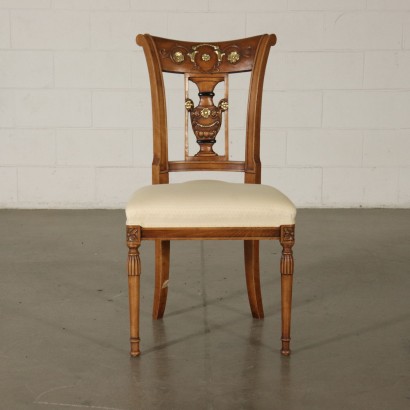 antik, Stuhl, antike Stühle, antiker Stuhl, antiker italienischer Stuhl, antiker Stuhl, neoklassischer Stuhl, Stuhl des 19. Jahrhunderts