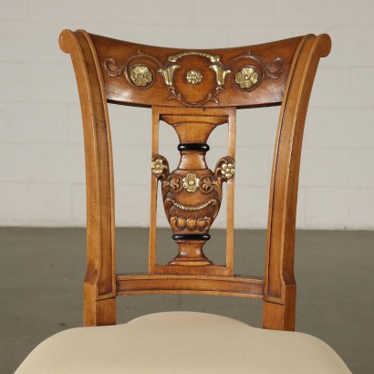 antik, Stuhl, antike Stühle, antiker Stuhl, antiker italienischer Stuhl, antiker Stuhl, neoklassischer Stuhl, Stuhl des 19. Jahrhunderts