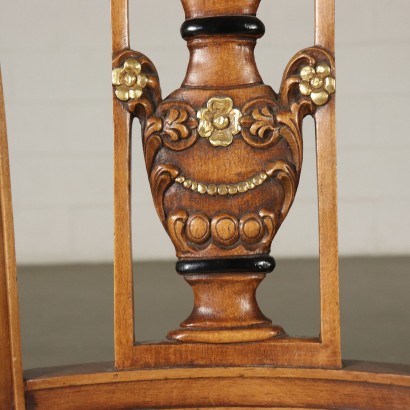 antik, Stuhl, antike Stühle, antiker Stuhl, antiker italienischer Stuhl, antiker Stuhl, neoklassischer Stuhl, Stuhl des 19. Jahrhunderts