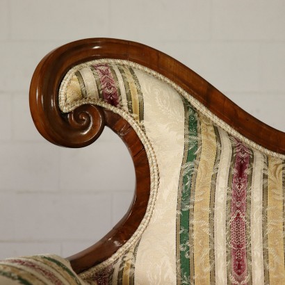 Louis Philippe Sofa Nussbaumholz Italien 19. Jahrhundert