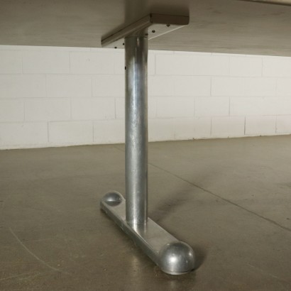 Schreibtisch Resopal Aluminium Vintage Italien 70er Jahre