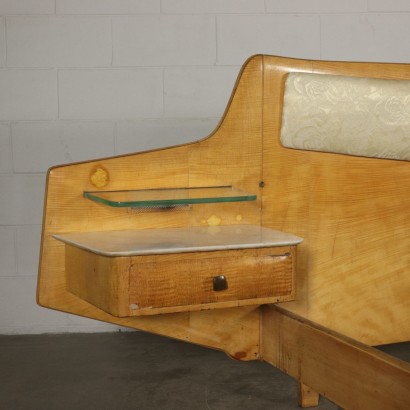 Doppelbett Ahorn Furnier Vintage Italien 50er-60er Jahre