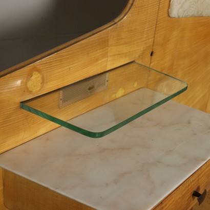 Doppelbett Ahorn Furnier Vintage Italien 50er-60er Jahre