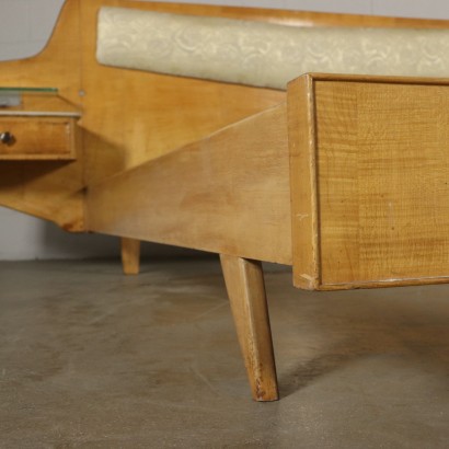 Doppelbett Ahorn Furnier Vintage Italien 50er-60er Jahre