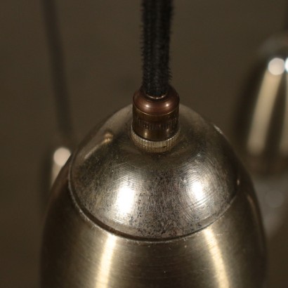 Deckenleuchte Metall Aluminium Vintage Italien 60er-70er Jahre