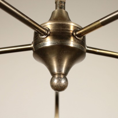 Deckenleuchte Metall Aluminium Vintage Italien 60er-70er Jahre