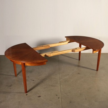 Ausziehtisch Kirschholz Furnier Vintage Italien 50er Jahre