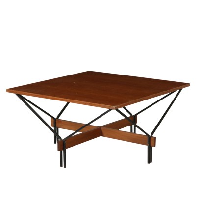 Beistelltisch Teakholz Furnier Vintage Italien 60er Jahre