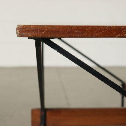 Beistelltisch Teakholz Furnier Vintage Italien 60er Jahre