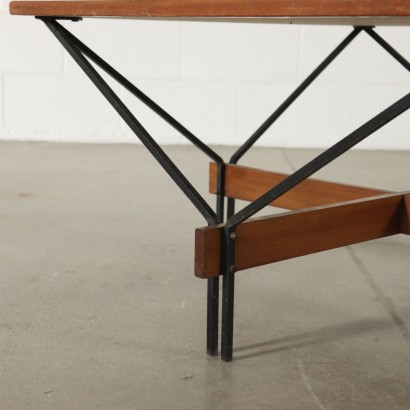 Beistelltisch Teakholz Furnier Vintage Italien 60er Jahre