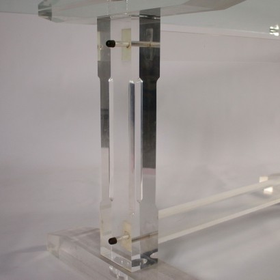 Tisch Plexiglas Glasplatte Vintage Italien 80er Jahre