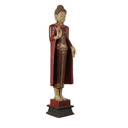 Buddha Hölzerne Skulptur Ost 20. Jahrhundert