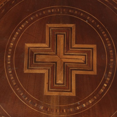 Beistelltisch mit Intarsien Rolo Italien 19. Jahrhundert