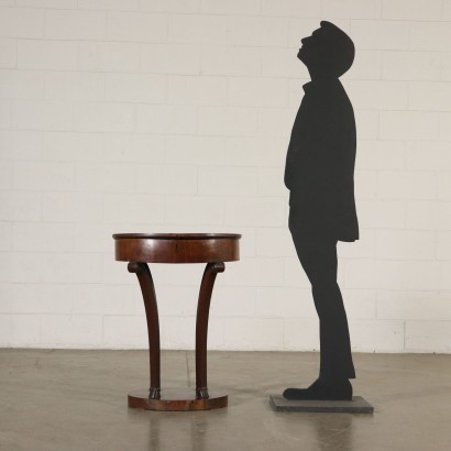 Beistelltisch Mahogani Nussbaumholz Italien 19. Jahrhundert