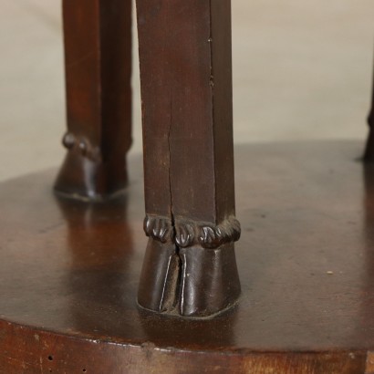 Beistelltisch Mahogani Nussbaumholz Italien 19. Jahrhundert