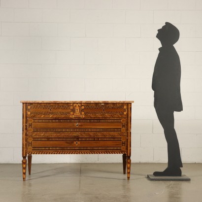 Kommode mit Intarsien Italien Späten 18. Jahrhundert