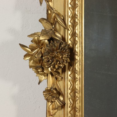 Geschnitzer Vergoldeter Spiegel Italien 19. Jahrhundert