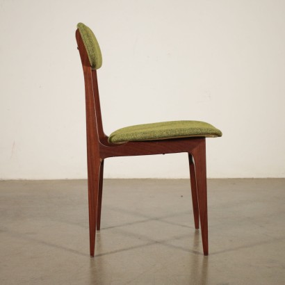 Stühlen gefärbt Buchenholz Schaumstoffpolsterung Italien 60er Jahre.