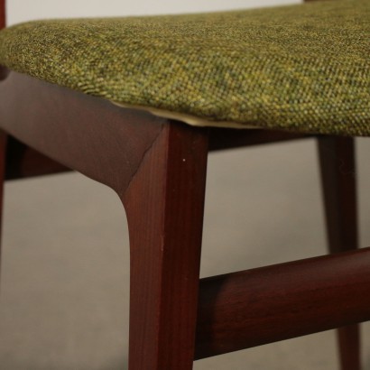 Stühlen gefärbt Buchenholz Schaumstoffpolsterung Italien 60er Jahre.