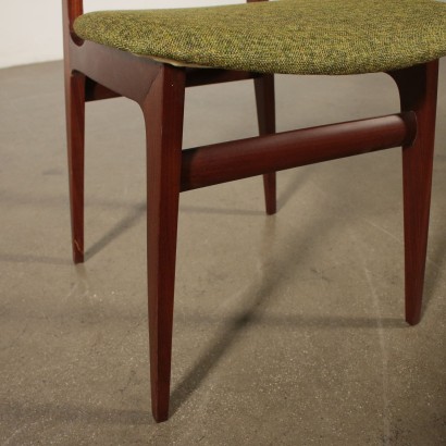 Stühlen gefärbt Buchenholz Schaumstoffpolsterung Italien 60er Jahre.