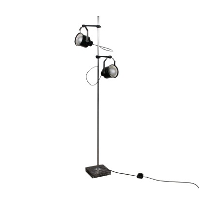 Stehlampe Zwei Lichter Marmor Vintage Italien 70er-80er Jahre