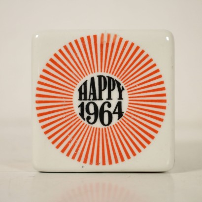 Kubischer Briefbeschwerer Keramik Italien 60er Jahre.