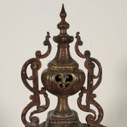 Bronze Kamin Triptychon 19. Jahrhundert.