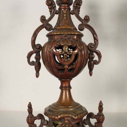 Bronze Kamin Triptychon 19. Jahrhundert.