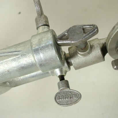 Film Set Lampe Berkey Metall Aluminium 60er Jahre.