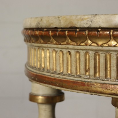 Paar Neoklassische Konsolen Lackiertes Holz Italien 18. Jahrhundert