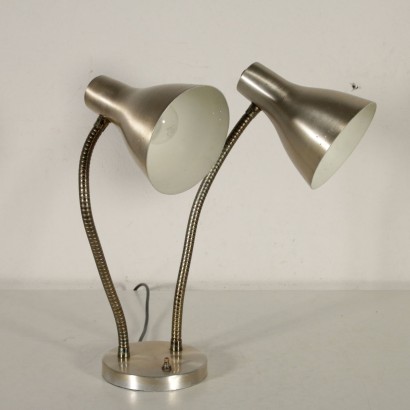 Tischlampe Verchromtes Aluminium Vintage Italien 70er Jahre