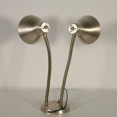 Tischlampe Verchromtes Aluminium Vintage Italien 70er Jahre