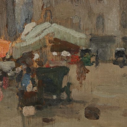 Vue de Riccardo Viriglio Huile sur contreplaqué 1929