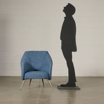 Sessel Schaumpolsterung Stoff Vintage Italien 60er Jahre